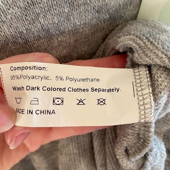 Dressfo NWT Cowl Neck Hooded Gray Tight Knit Lightweight Stretchy Sweater Size M - Picture 5 of 6